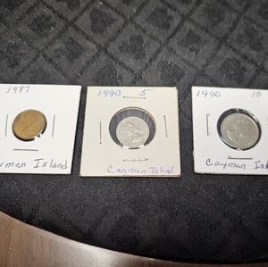 Coins, Cayman Island 1, 5, 10 Cent